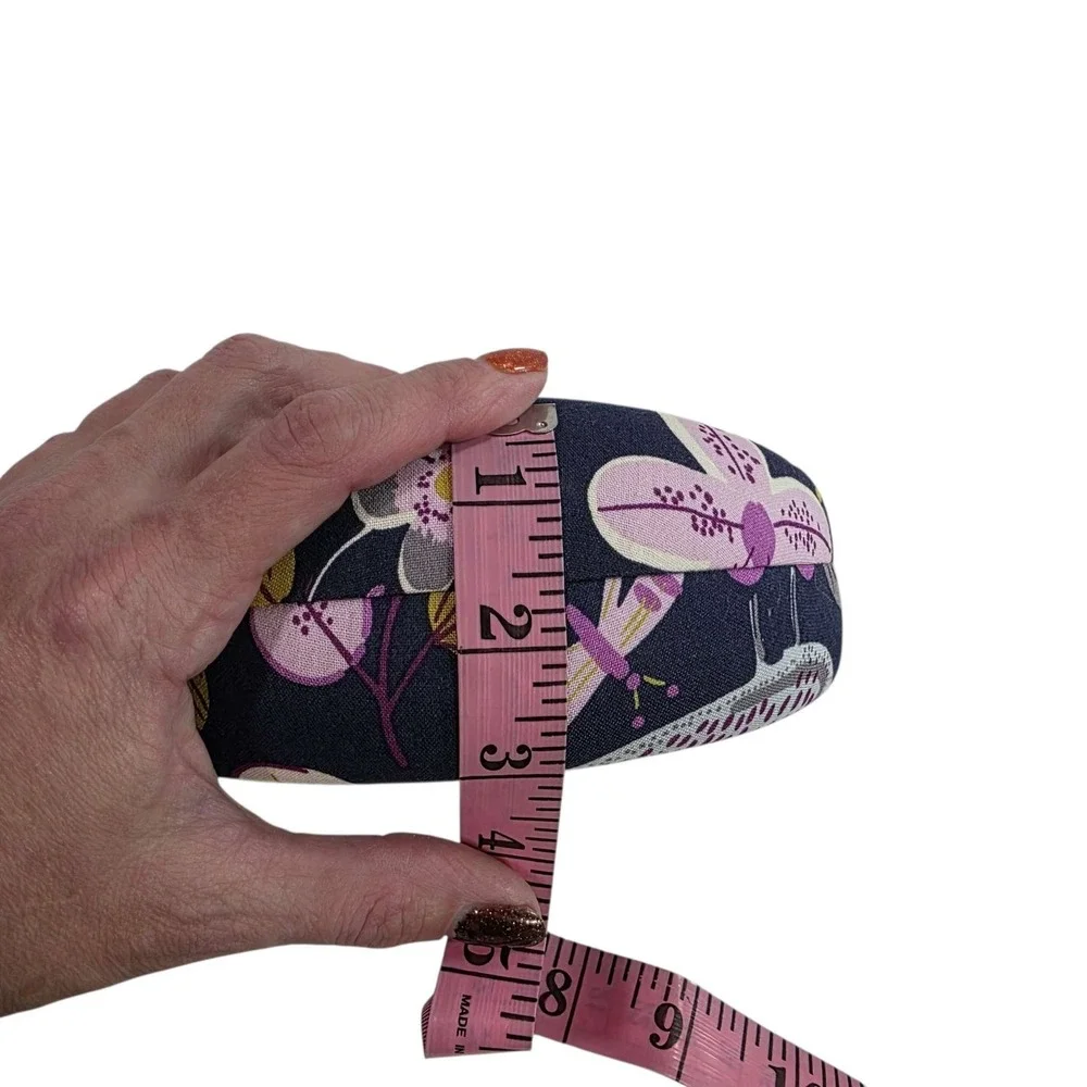 Vera Bradley Hard Eyeglasses Case Floral Print Purple‎ Blue Grandmacore Preppy